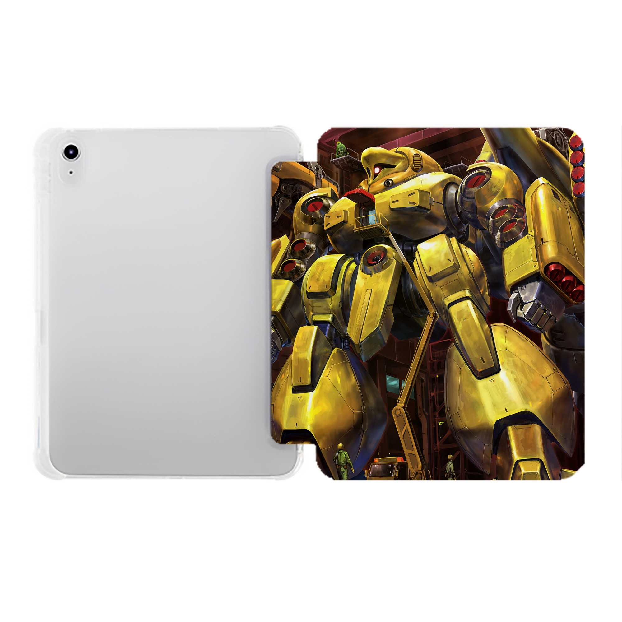 （画像用） 機動戦士ガンダム Mobile Suit Gundam IPad ケース ペン収納付き 三つ折りスタンド PUレザー×シリコン 対応機種9.5/10.5/10.9インチ